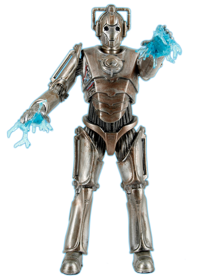 Corroded Cyberman With Face Damage With Electric Hands Wave 2D