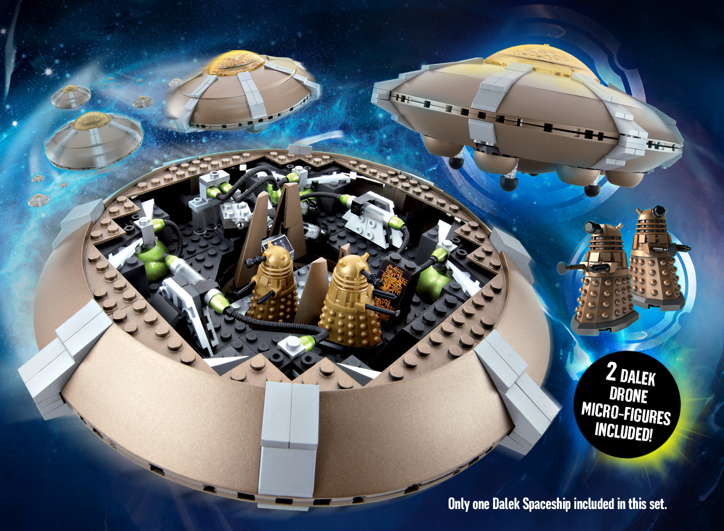 Character Building Dalek Spaceship Set.