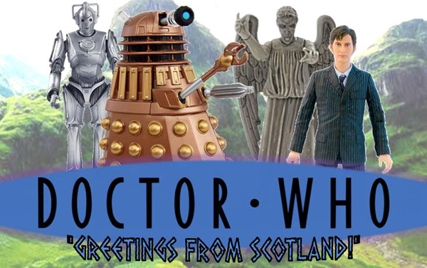 Cyberman, Assault Dalek, Weeping Angel & The Doctor