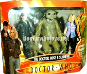 The Doctor, Rose and Slitheen