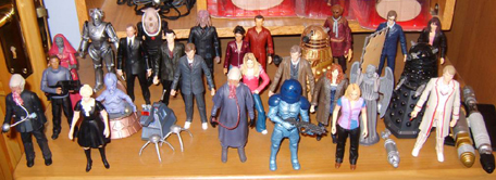 Collection of Doctor Who Action Figures