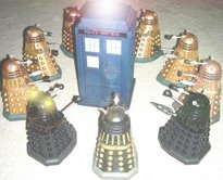 Dalek Army and Tardis