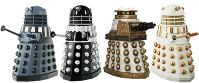Remembrance of the Daleks: Renegade Dalek, Supreme Dalek, Special Weapons Dalek & White Imperial Dalek