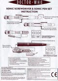 Sonic Screwdriver and Sonic Pen Set Instructions