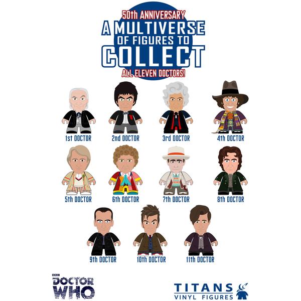TITAN DOCTOR WHO 3" VINYL FIGURE CHOOSE YOUR  CHARACTER WAVE 2 10TH DOCTOR 